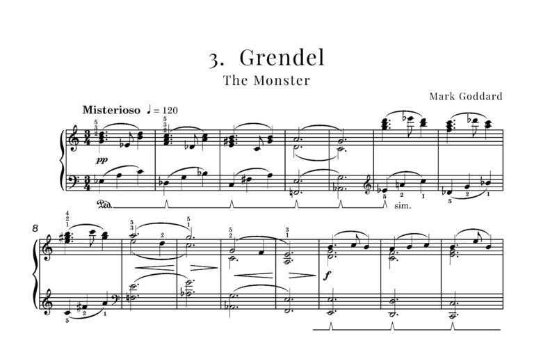 Godard, M - Beowulf – a Suite for Piano (Digital Download)