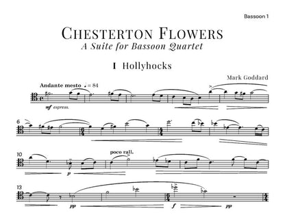 Goddard - Chesterton Flowers (Bassoon Quartet)- Digital Download