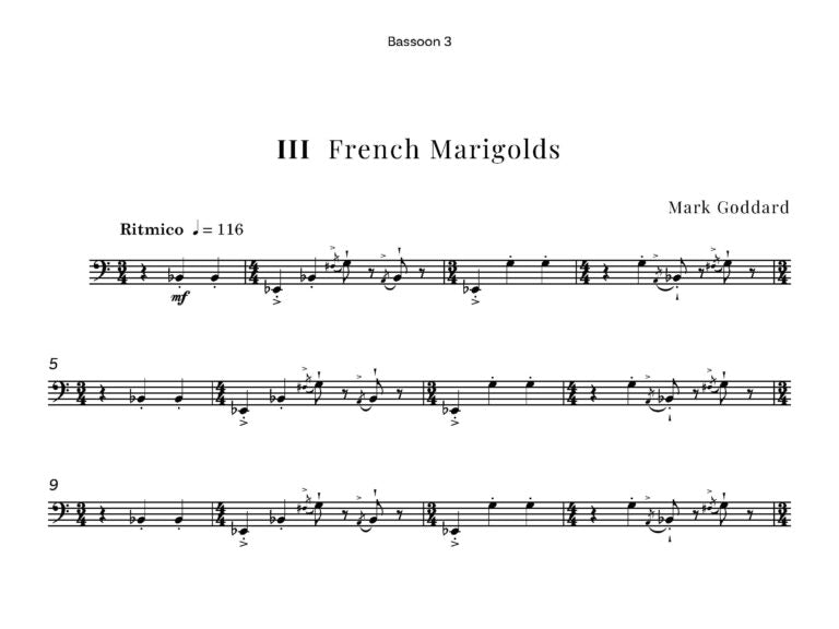 Goddard - Chesterton Flowers (Bassoon Quartet)- Digital Download