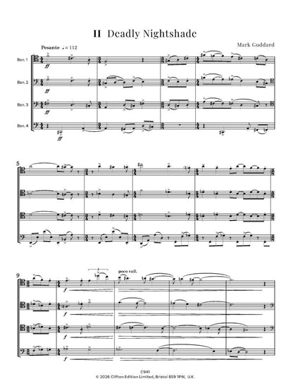 Goddard - Chesterton Flowers (Bassoon Quartet)- Digital Download