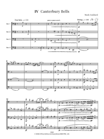 Goddard - Chesterton Flowers (Bassoon Quartet)- Digital Download