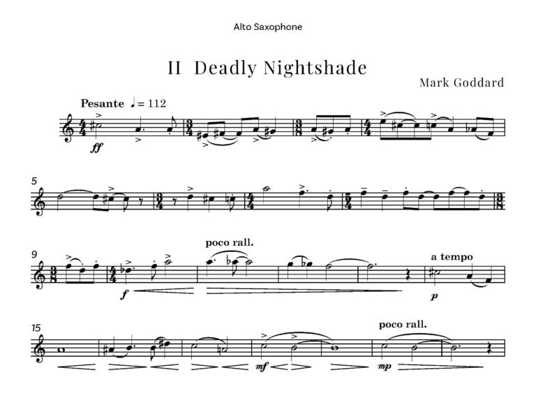 Goddard - Chesterton Flowers (Saxophone Quartet)- Digital Download