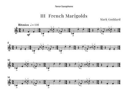 Goddard - Chesterton Flowers (Saxophone Quartet)- Digital Download