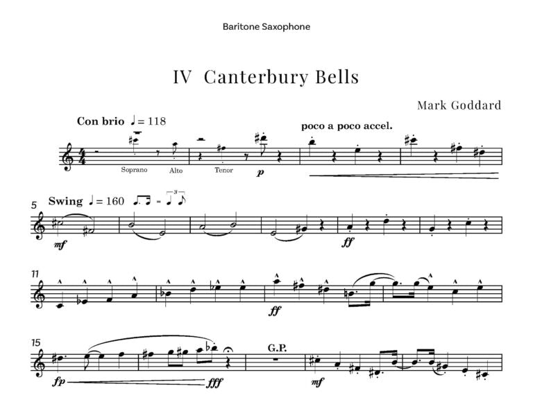 Goddard - Chesterton Flowers (Saxophone Quartet)- Digital Download