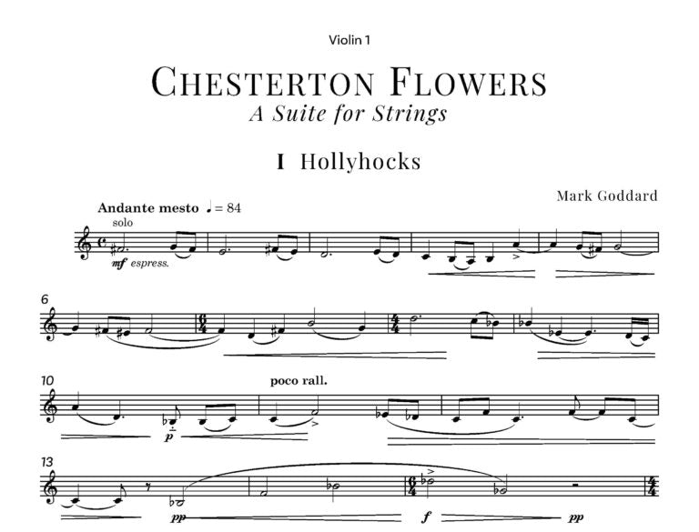 Chesterton Flowers (String Orchestra)- Digital Download