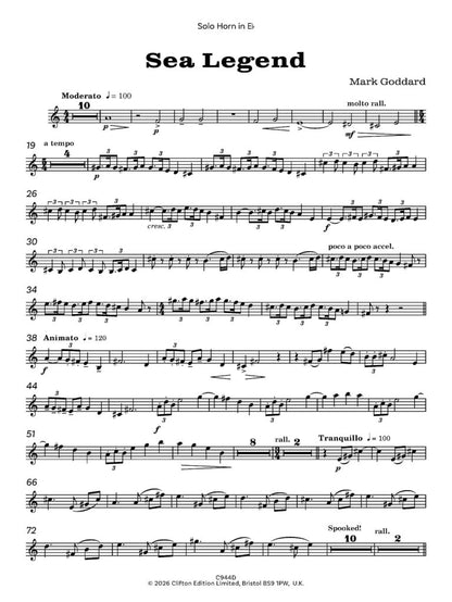 Goddard, Mark - Sea Legend for Brass Band   - Digital Download