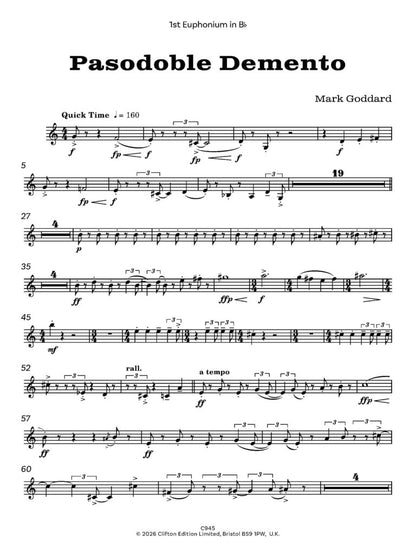 Goddard, Mark - Pasodoble Demento – a Lollipop for Brass Band   - Digital Download