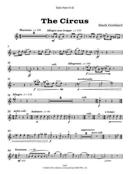 Goddard, Mark - The Circus for Brass Band A Light Overture   - Digital Download
