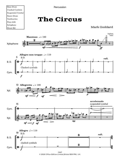 Goddard, Mark - The Circus for Brass Band A Light Overture   - Digital Download