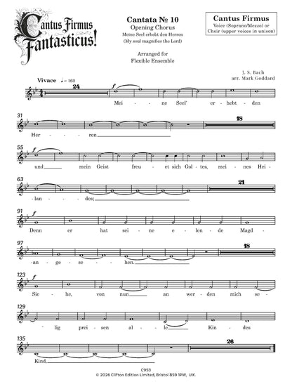 Bach J S arr. Mark Goddard - Cantus Firmus Fantasticus!  for flexible ensemble - (Digital Download)