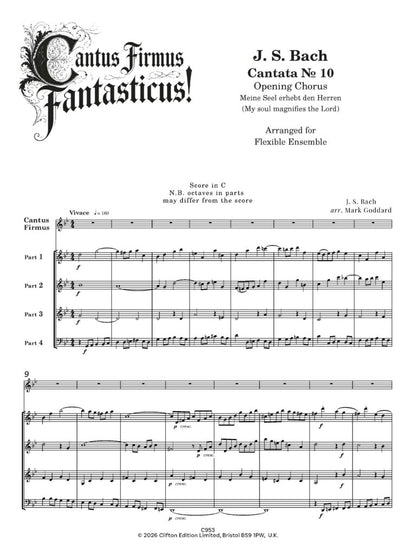 Bach J S arr. Mark Goddard - Cantus Firmus Fantasticus!  for flexible ensemble - (Digital Download)
