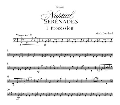 Goddard, Mark - Nuptial Serenades Three celebratory pieces for wind quintet Digital Download