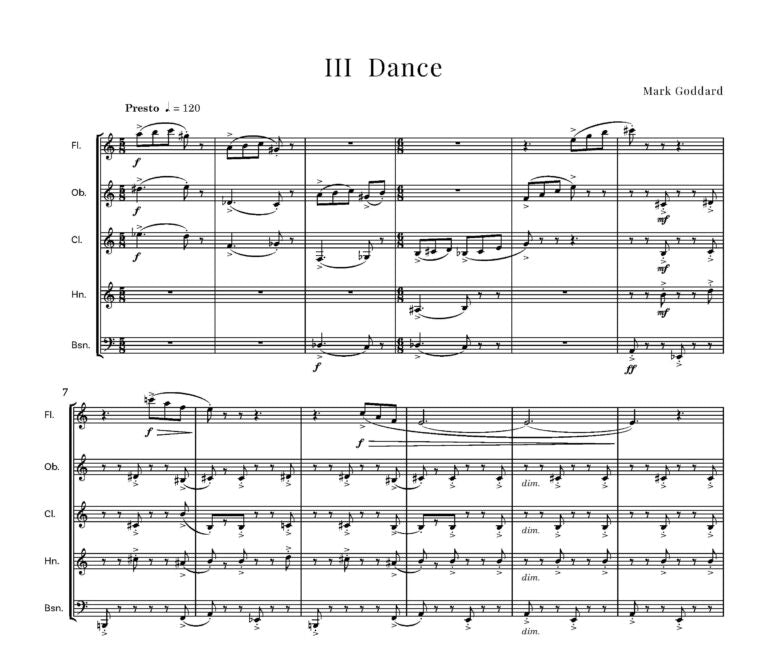 Goddard, Mark - Nuptial Serenades Three celebratory pieces for wind quintet Digital Download
