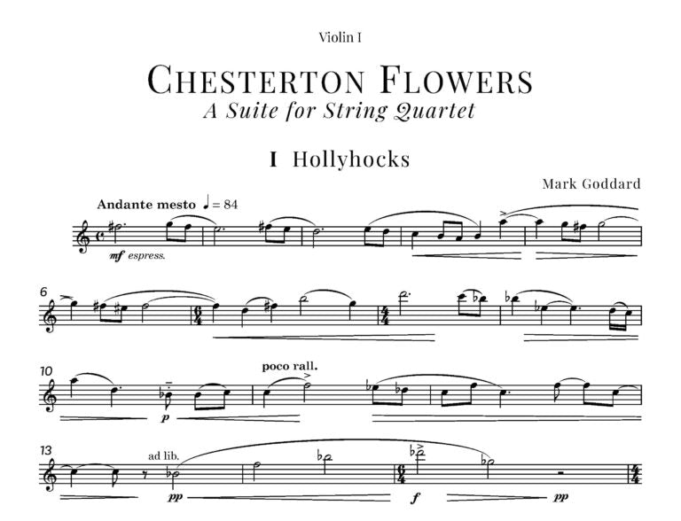 Chesterton Flowers (String Quartet)- Digital Download