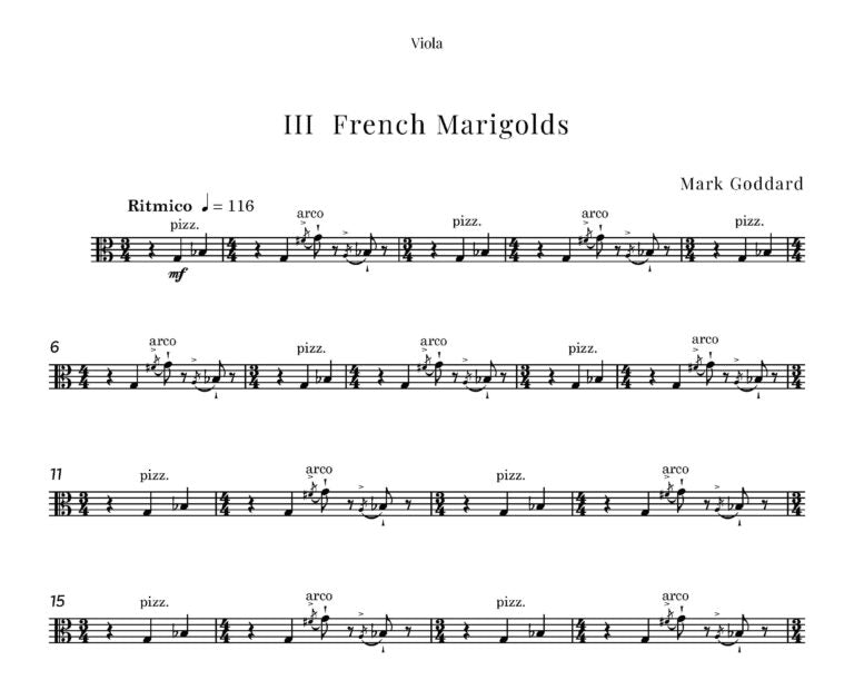 Chesterton Flowers (String Quartet)- Digital Download