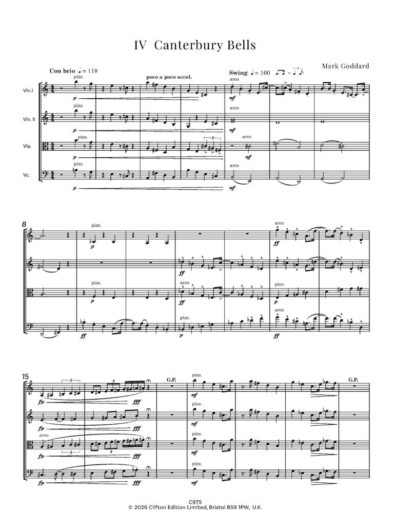 Chesterton Flowers (String Quartet)- Digital Download