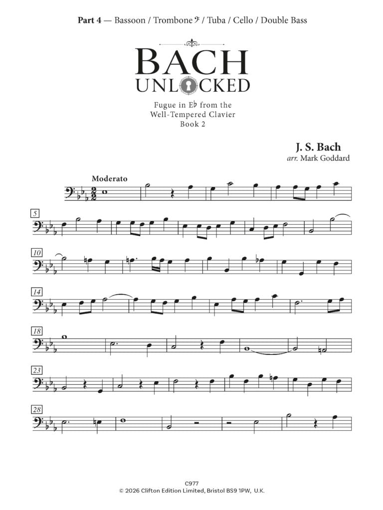 Arr Goddard Bach Unlocked for flexible ensemble - (Digital Download)