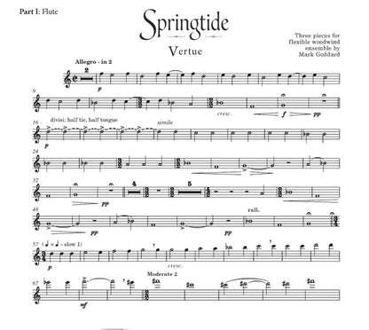 Goddard, Mark - Springtide for flexible ensemble - (Digital Download)