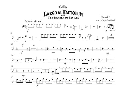 Gioacchino Rossini arr. Mark Goddard - Largo al Factotum from The Barber of Seville for string Quartet - Digital Download
