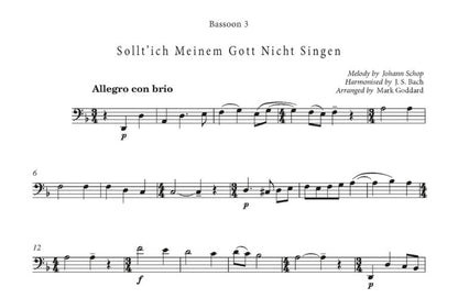 Johann Sebastian Bach arr. Mark Goddard - Bach Chorale Bassoon Collection (Bassoon Quartet)- Digital Download