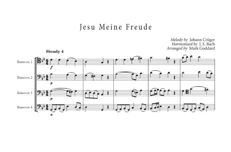 Johann Sebastian Bach arr. Mark Goddard - Bach Chorale Bassoon Collection (Bassoon Quartet)- Digital Download