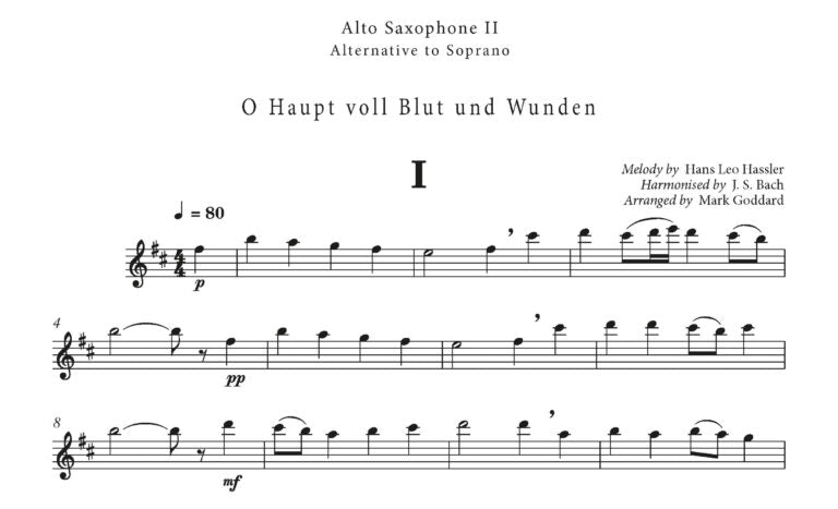 Bach Chorale Saxophone Collection (Saxophone Quartet)- Digital Download