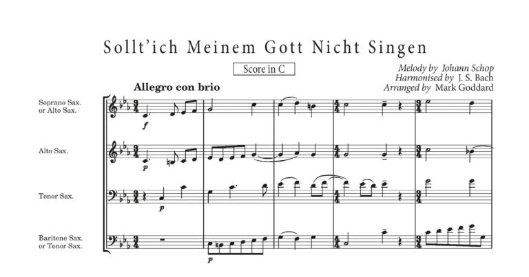 Bach Chorale Saxophone Collection (Saxophone Quartet)- Digital Download