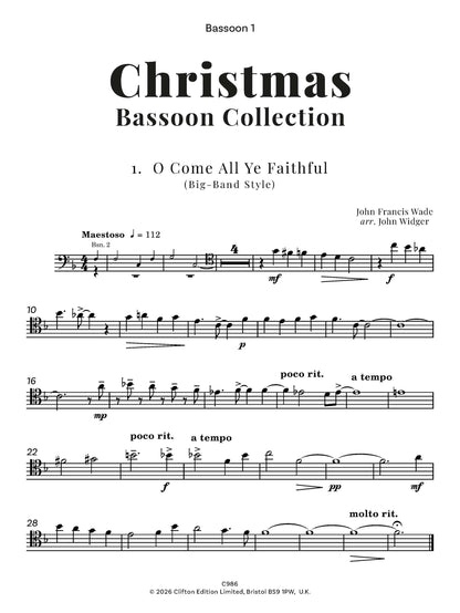 Traditional arr. Mark Goddard and John Widger - Christmas Bassoon Collection (Bassoon Quartet)- Digital Download