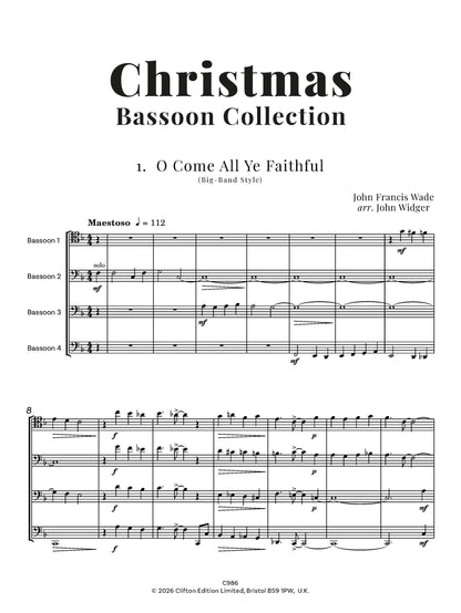 Traditional arr. Mark Goddard and John Widger - Christmas Bassoon Collection (Bassoon Quartet)- Digital Download