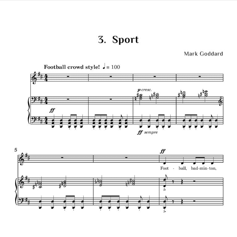 Goddard, Mark - Gergask Songs Six Songs for Primary School - (Digital Download)