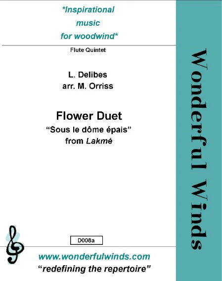 Delibes - The Flower Duet from  "Lakme" Five Flutes - Digital Download