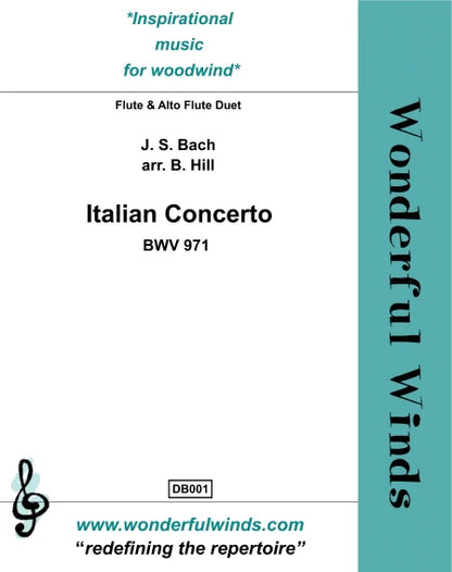 Bach, J. S. - Italian Concerto BWV 971 - for Flute and Alto Flute - (Digital Download)