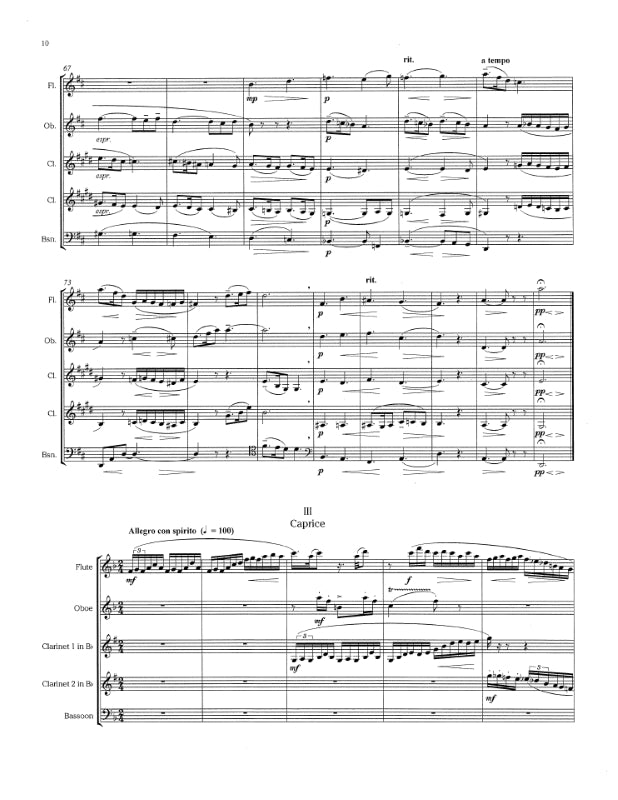 Bowen, York Miniature Suite for wind ensemble