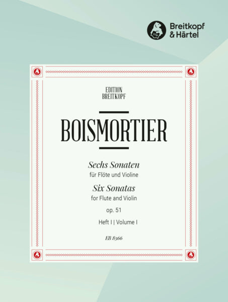 Boismortier - 6 Sonatas Op. 51 for flute and violin Vol1