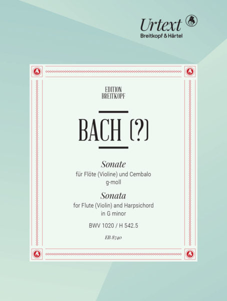 Bach JS - Sonata in G minor BWV 1020 (Digital Edition)