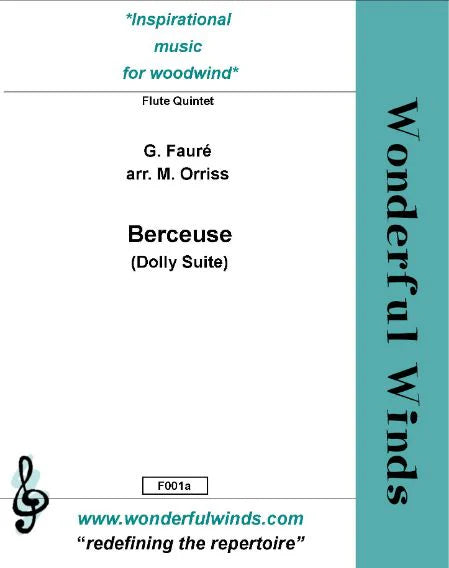 Faure - Berceuse from the dolly suite - for 5 flutes Digital Download