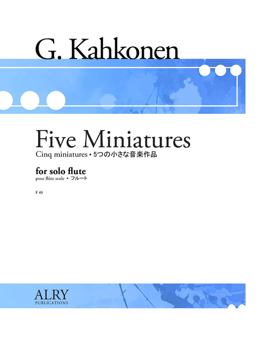 Kahkonen - Five Miniatures for Solo Flute