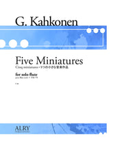 Kahkonen - Five Miniatures for Solo Flute
