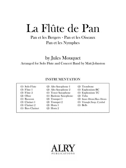 Mouquet (arr. Johnston) - La Flute de Pan (Solo Flute and Concert Band