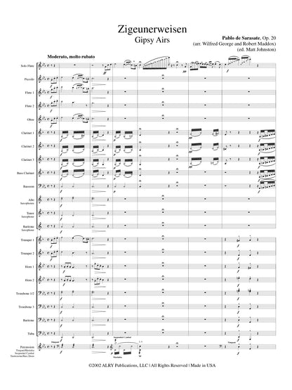 Sarasate (arr. Maddox/George) - Zigeunerweisen (Solo Flute and Concert