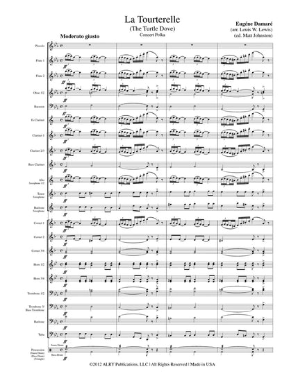 Damare (arr. Johnston) - La Tourterelle (Solo Piccolo and Concert Band