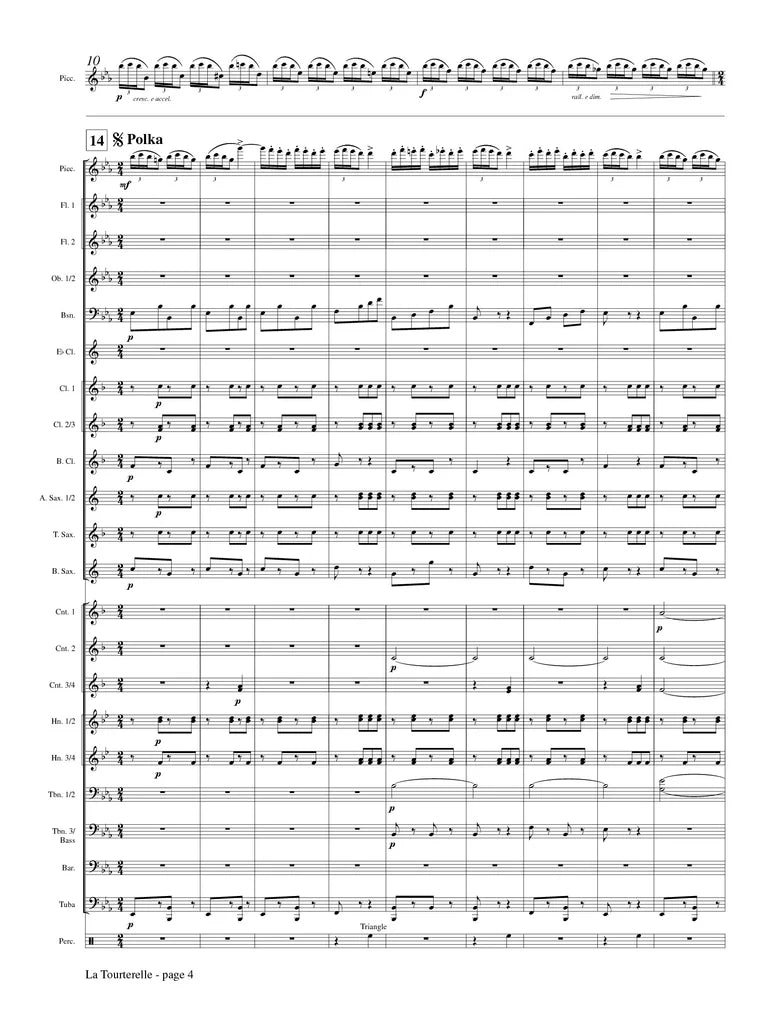 Damare (arr. Johnston) - La Tourterelle (Solo Piccolo and Concert Band