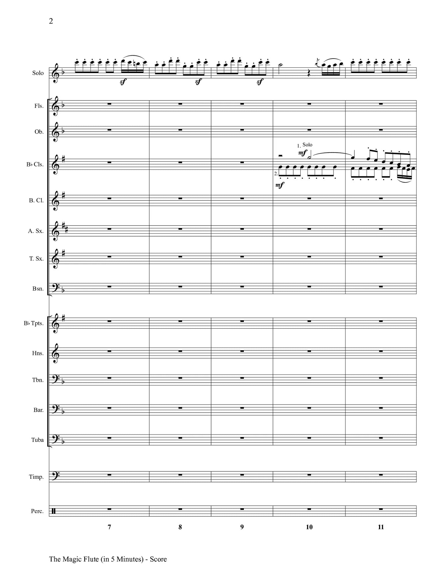 Nishimura - The Magic Flute in 5 Minutes (Solo Flute and Concert Band)