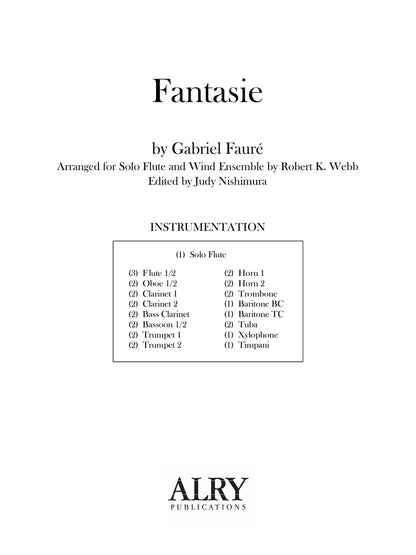 Faure (arr. Webb/Nishimura) - Fantasie (Solo Flute and Concert Band)