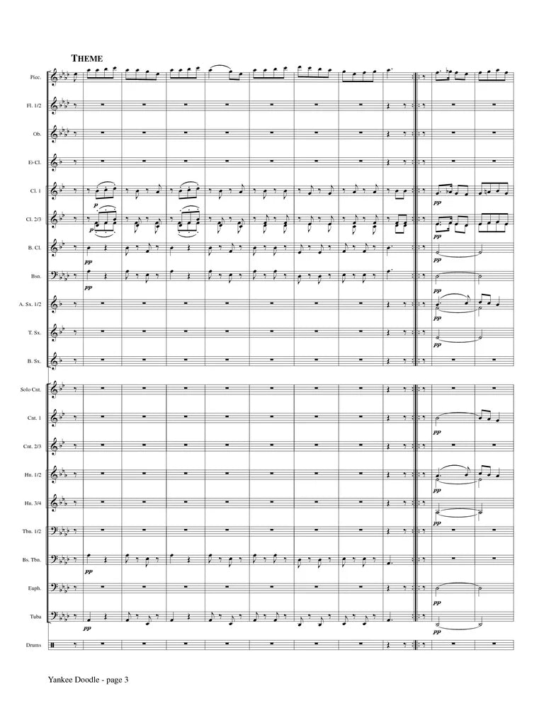 Purdy (arr. Johnston/Gippo) - Yankee Doodle for Piccolo and Concert Band