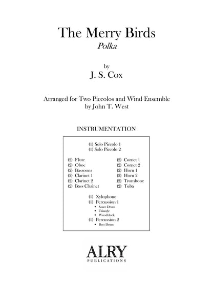 Cox (arr. West) - The Merry Birds (Two Piccolos and Wind Ensemble)