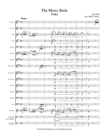 Cox (arr. West) - The Merry Birds (Two Piccolos and Wind Ensemble)