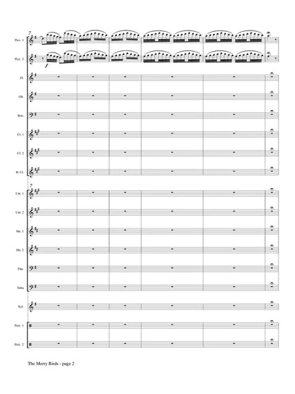 Cox (arr. West) - The Merry Birds (Two Piccolos and Wind Ensemble)