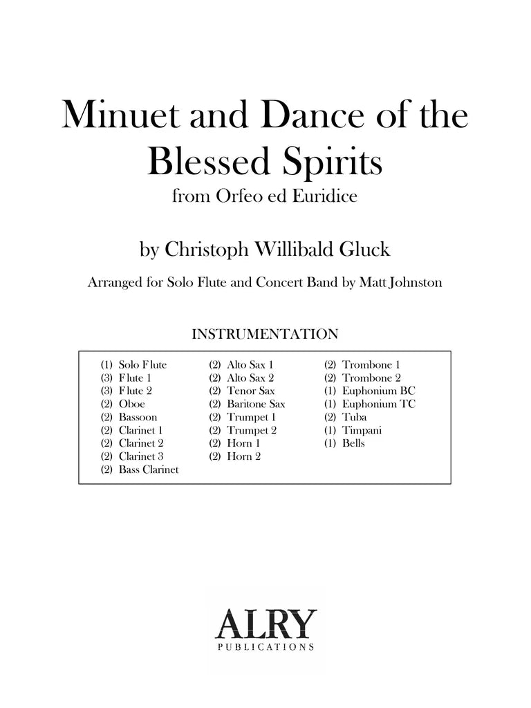 Gluck (arr. Johnston) - Minuet and Dance of the Blessed Spirits