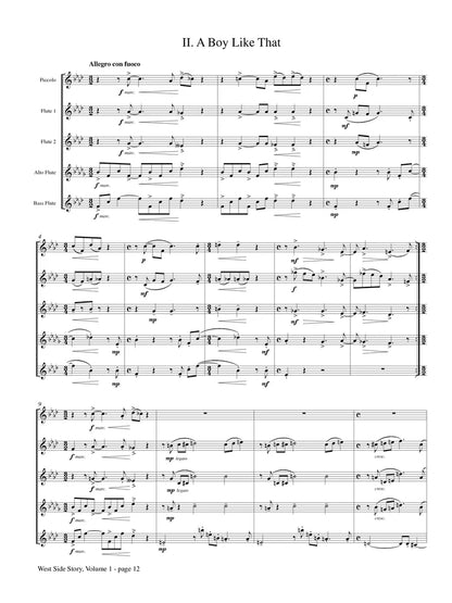 Bernstein (arr. Cutts) - West Side Story, Volume 1 for Flute Quintet